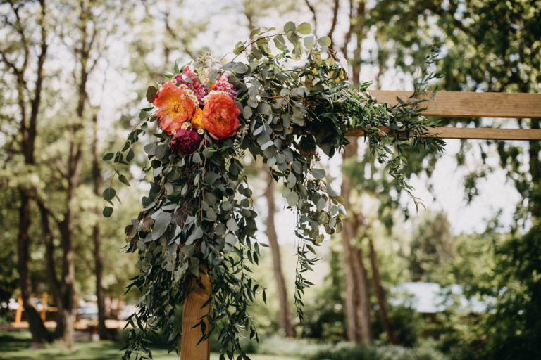 Wedding Lyon Farmette Heather & Monica Floral Arch