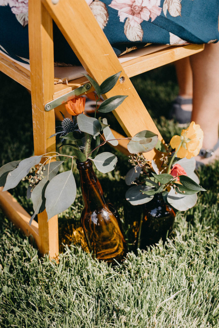 Wedding Lyon Farmette Heather & Monica Floral Bottle