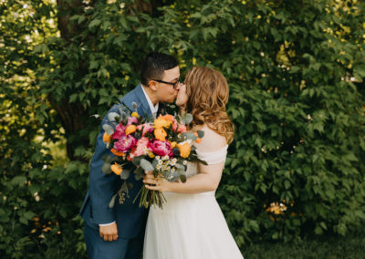 Wedding Lyon Farmette Heather & Monica Formal Kiss